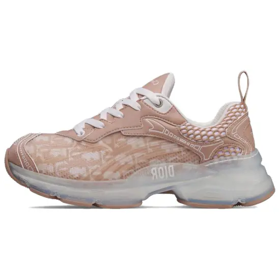 DIOR Vibe Casual Shoes Women's Low-Top Nude Pink