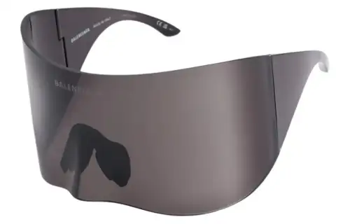 Balenciaga Acetate Irregular Shape Sunglasses Men's Black