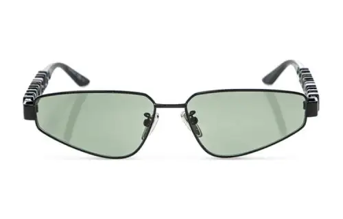 Balenciaga Acetate Irregular Shape Sunglasses Unisex Black