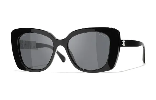 CHANEL Plate Frame Butterfly Sunglasses Women's