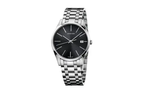 CALVIN KLEIN Wrist Watches Quartz Movement Stainless Steel Strap 35mm Black Dial Women's Watch 30m Water Resistant