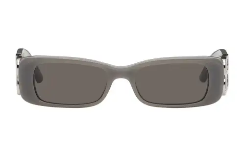 Balenciaga Acetate Irregular Shape Sunglasses Men's Gray