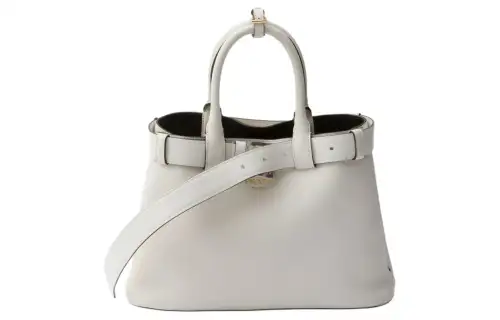 PRADA Leather Shoulder Bag, Crossbody Bag, Handbag Medium Women's White
