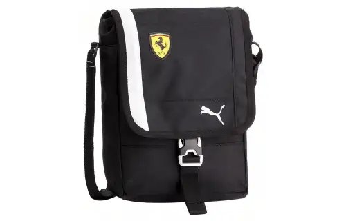 PUMA Ferrari Collaboration Fabric Shoulder Bag, Crossbody Bag Unisex Black