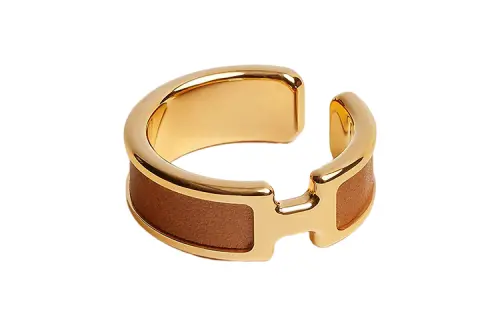 HERMES Olympe Gold Plated Clip On Earrings Women's Gold