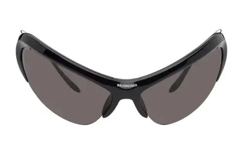 Balenciaga Nylon Acetate Bio Based Irregular Shape Sunglasses Men's Black