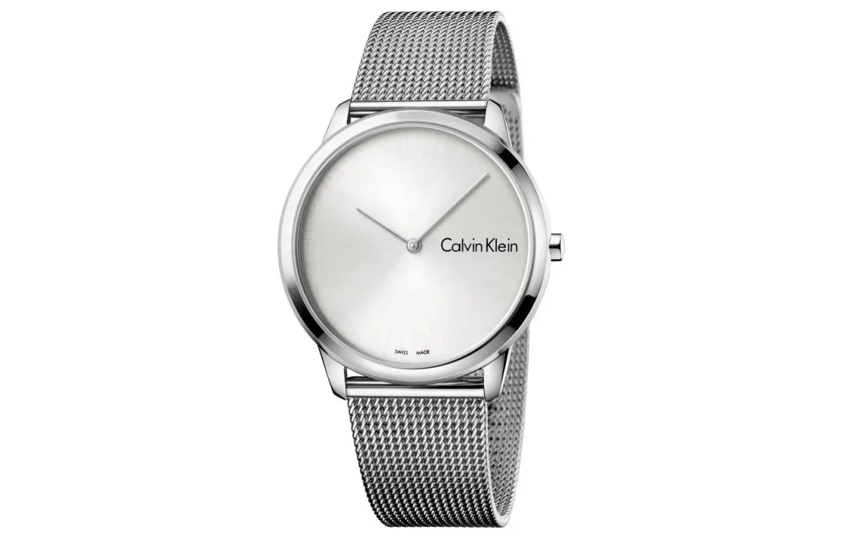 CALVIN KLEIN Wrist Watches Quartz Movement Stainless Steel Strap 40mm Silver Dial Men's Watches 30m Water Resistant