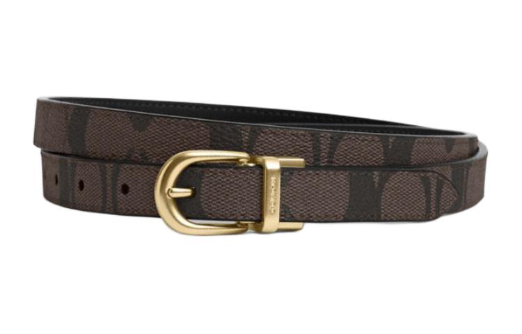 Женский ремень COACH Leather Belt (коричневый)