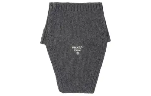 PRADA Logo embroidered Cashmere Dickey