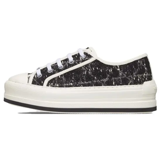 DIOR Skateboard Shoes Women's Low-Top Black