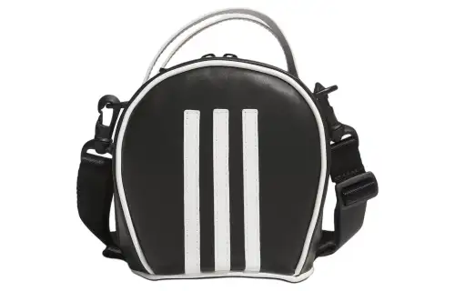 Adidas Polyurethane Artificial Leather Shoulder Bag, Crossbody Bag, Handbag Women's Black & White