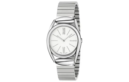 GUCCI Wrist Watches Quartz Movement Stainless Steel Strap 30mm White Dial Women's Watch ['50', 149262]m Waterproof
