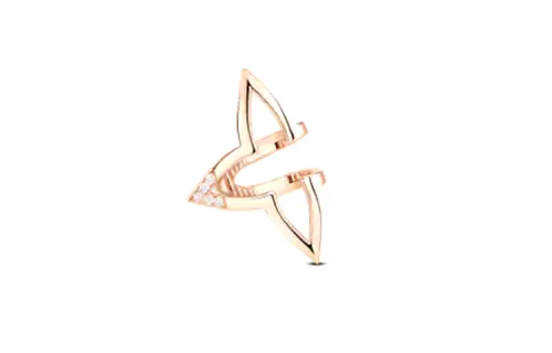 LOUIS VUITTON Ombre Blossom Earcuff Pink Gold And Diamonds