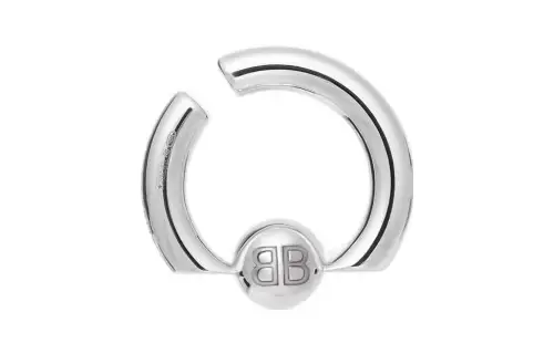 Balenciaga Clip On Earrings Women's Silver