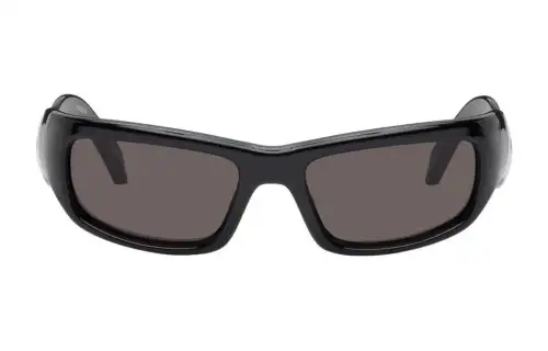 Balenciaga Nylon Irregular Shape Sunglasses Men's Black