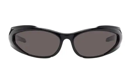 Balenciaga Nylon Irregular Shape Sunglasses Men's Black