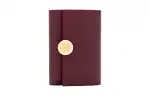 LOEWE Shiny Nappa Calfskin Wallet Small Women's Burgundy