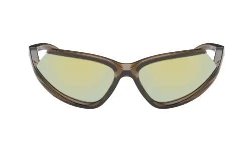 Balenciaga Acetate Irregular Shape Sunglasses Unisex Brown