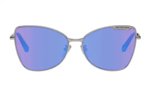 Balenciaga Eyewear Logo plaque Butterfly frame Sunglasses
