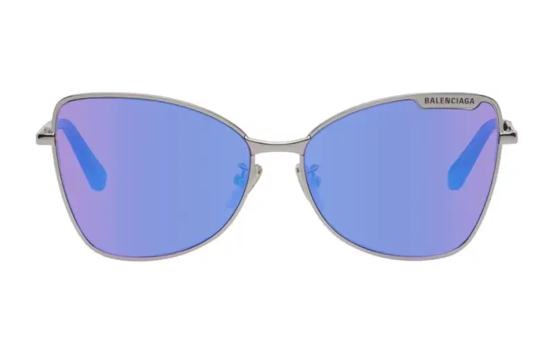 Balenciaga Eyewear Logo plaque Butterfly frame Sunglasses
