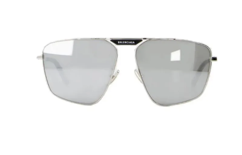 Balenciaga Metal Aviator Sunglasses Men's Silver
