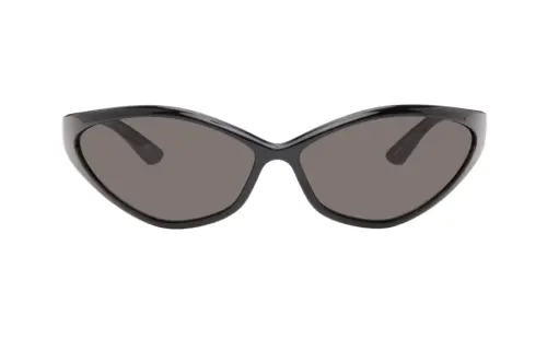 Balenciaga Nylon Bio Based Irregular Shape Sunglasses Unisex Black
