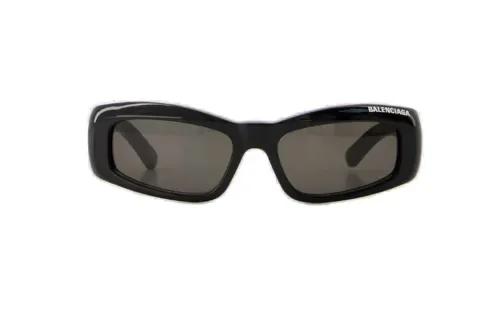 Balenciaga Acetate Acrylic Fiber Irregular Shape Sunglasses Unisex Black