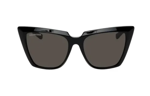 Balenciaga Acetate Irregular Shape Sunglasses Unisex Black