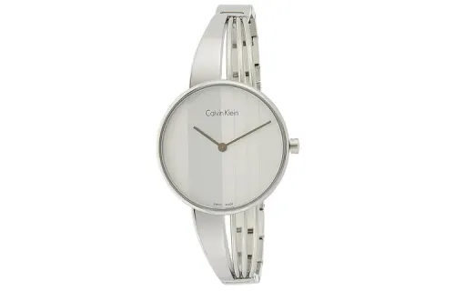 CK/Calvin Klein Wrist Watches Quartz Movement Stainless Steel Strap 34mm Silver Dial Women's Watch