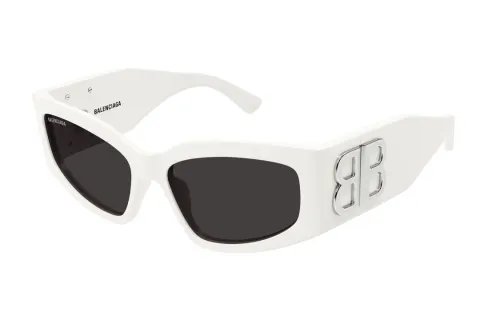 Balenciaga Recycled Acetate Irregular Shape Sunglasses Women's White