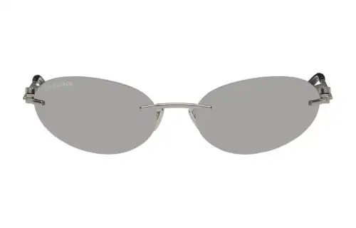 Balenciaga Metal Oval Sunglasses Women's Silver