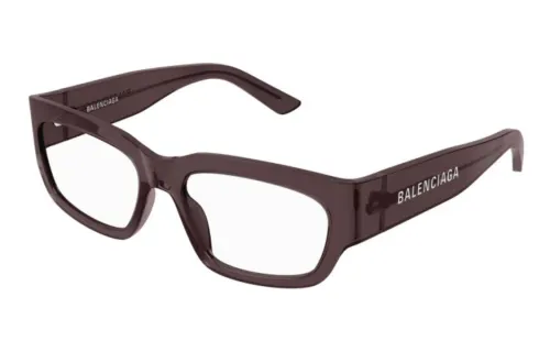 Balenciaga Acetate Irregular Shape Eyeglass Frames Men's Brown