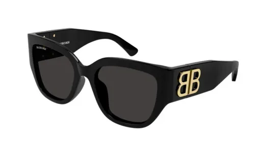 Balenciaga Acetate Irregular Shape Sunglasses Women's Black