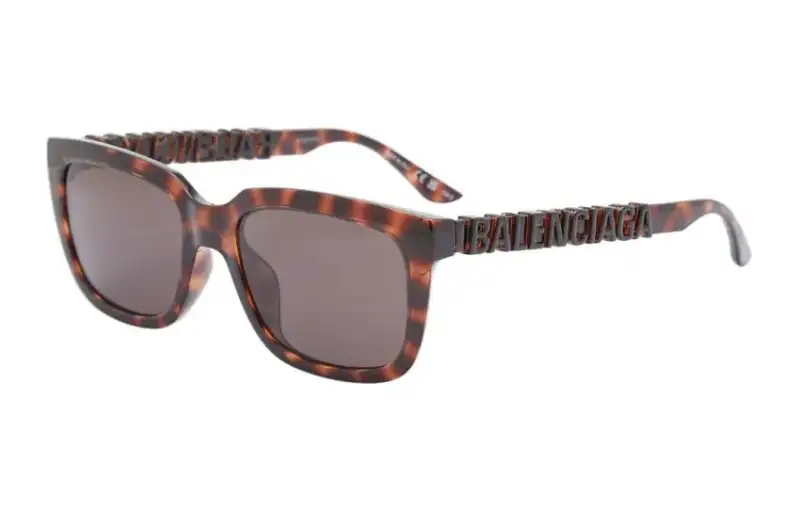 Balenciaga Acetate Rectangular Sunglasses Men's Tortoiseshell