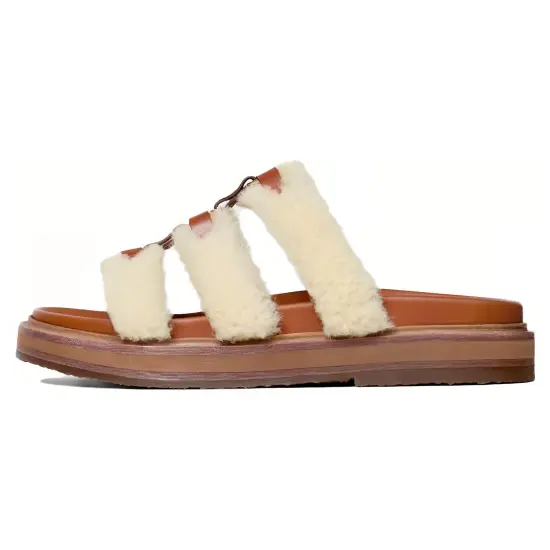 CELINE Slide Slippers Women's Tan