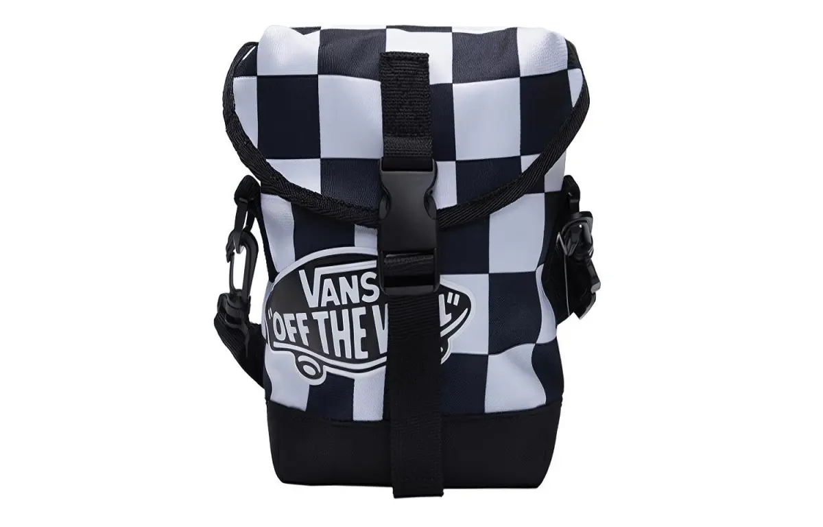 Vans Checkerboard Polyester Crossbody Bag Regular Unisex Black White
