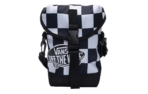 Vans Checkerboard Polyester Crossbody Bag Regular Unisex Black White