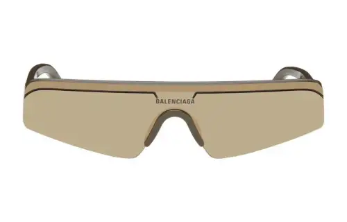 Ski rectangular-frame sunglasses
