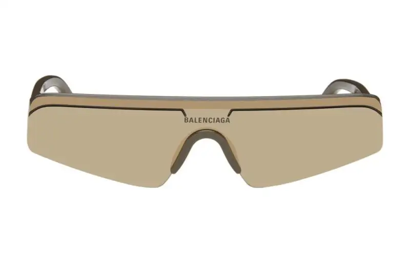 Ski rectangular-frame sunglasses