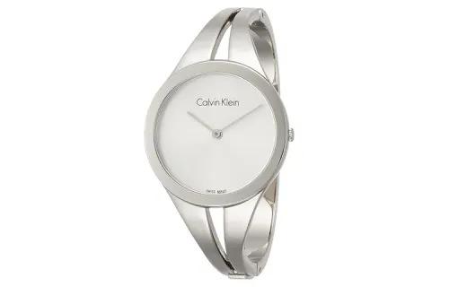 CK/Calvin Klein Wrist Watches Quartz Movement Stainless Steel Strap 28mm White Dial Women's Watch 30m Water Resistant