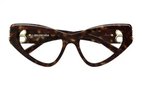 Balenciaga Acetate Cat Eye Eyeglass Frames Women's Brown
