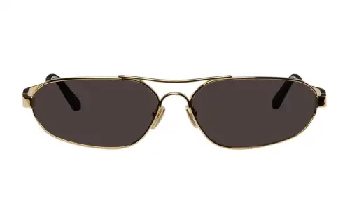 Balenciaga Metal Aviator Sunglasses Women's Gold