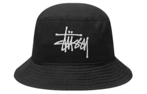 Stussy Cotton Bucket Hats Men's Black