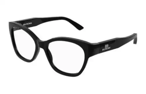 Balenciaga Acetate Square Eyeglass Frames Women's Black
