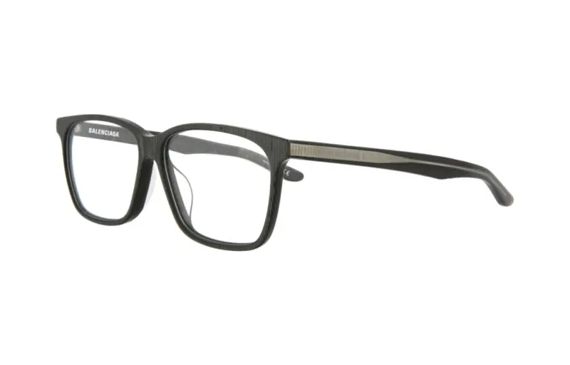 Balenciaga Acetate Irregular Shape Eyeglass Frames Men's Gray