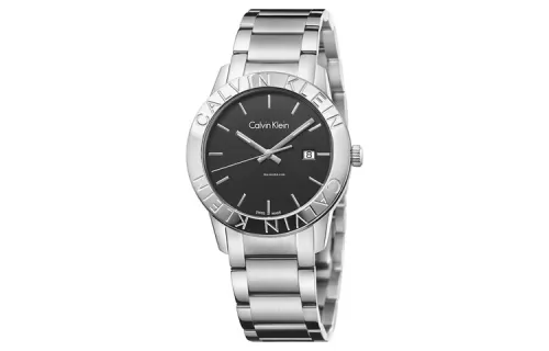 CALVIN KLEIN Wrist Watches Quartz Movement Stainless Steel Strap 38mm Black Dial Women's Watch 30m Water Resistant