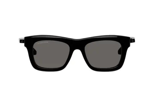 Balenciaga Acetate Plate Frame Irregular Shape Sunglasses Men's Black