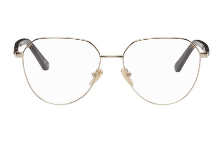 Balenciaga Metal Acetate Round Eyeglass Frames Men's Gold