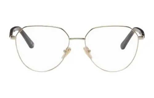 Balenciaga Metal Acetate Round Eyeglass Frames Men's Gold