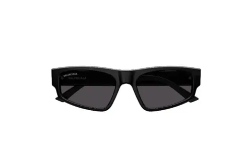 Balenciaga Acetate Irregular Shape Sunglasses Unisex Black